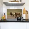 Schapen - Bruin - Wit - Grindpad Inductie beschemer met haakjes klein -sfeer2