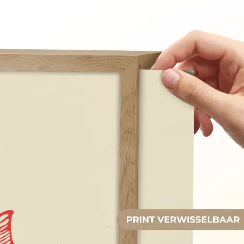 Zeepaardje - Rood - Fijne details Light Box met batterij (Wandlamp) middel -USP_websiteprintNL