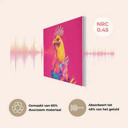 Haan - Kleurrijk - Kimono - Roze PET vilt klein -USP_NL
