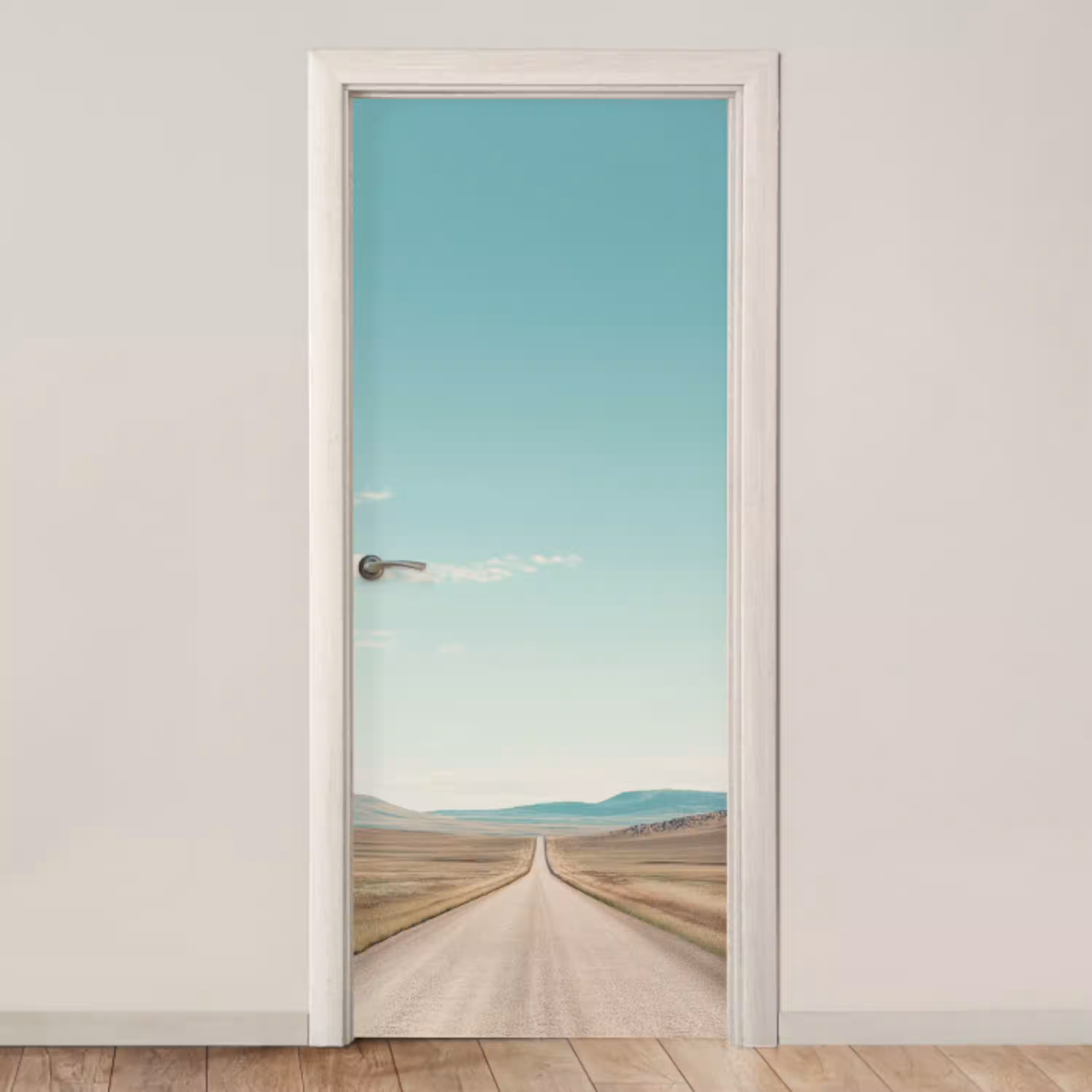 Pad - Landschap - Natuur deurposter klein -3d_beige