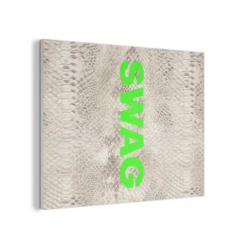 Slangenprint - SWAG - Neon - Groen PET vilt klein -3d