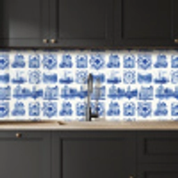 Huizen - Schepen - Blauw keuken achterwand 2 middel 871 -sfeer1