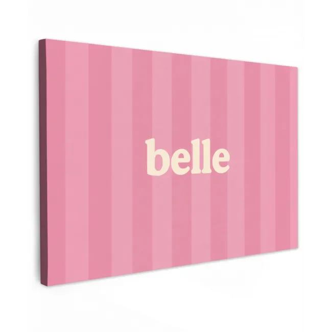 Roze - Gestreept - Belle canvas 2cm klein -z3d