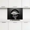 Pan - Vis - Zwart - Wit keuken achterwand 2 middel -3d