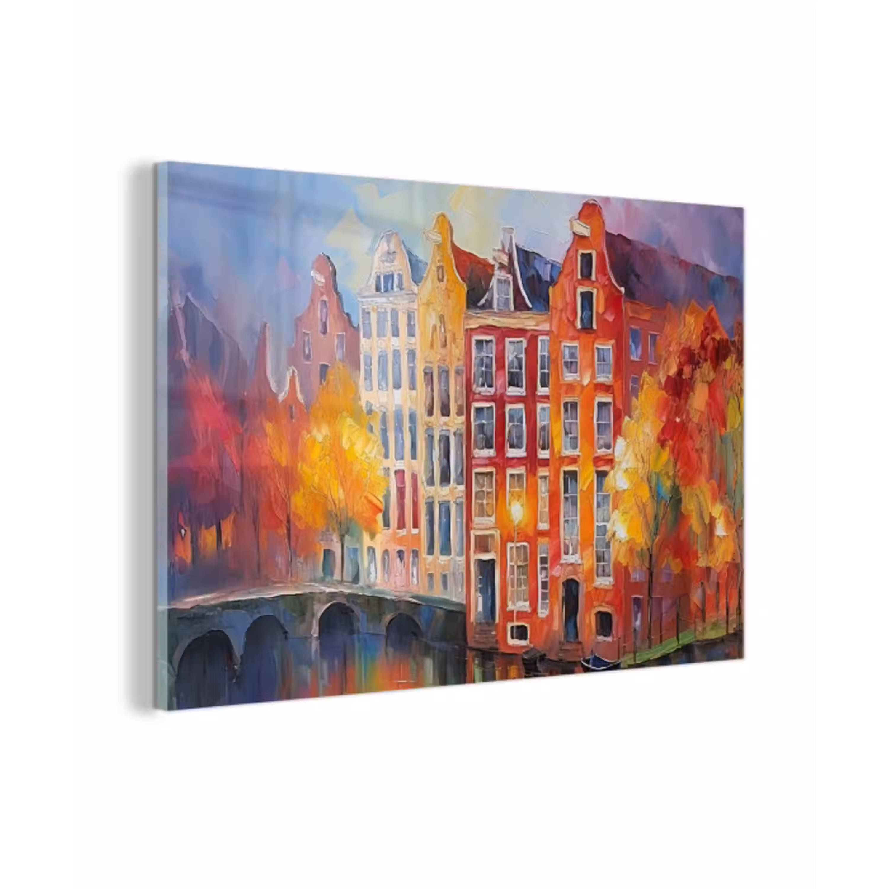 Grachtenpanden - Kunst - Schilderij - Amsterdam plexiglas 5mm klein -z3d
