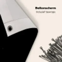 Zwart - Effen kleur Balkonbeschermer Duitsland klein 596 -closeup_NL