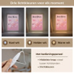 Planeten - Roze - Sterren Light Box met kabel (Kinderlampje) klein -USP_lichtkleurNL