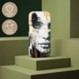 Portret - Vrouw - Penseelstreken - Goud Toughcase MagSafe Apple iPhone 17 klein -USP_PrintM_DE