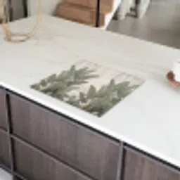 Bananenbladeren - Beton - Groen Inductie beschermer vinyl 3mm middel -sfeer8
