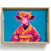 Koe - Bloemenkrans - Oorhangers - Kimono Dienblad Rechthoek middel -z3d_shopping
