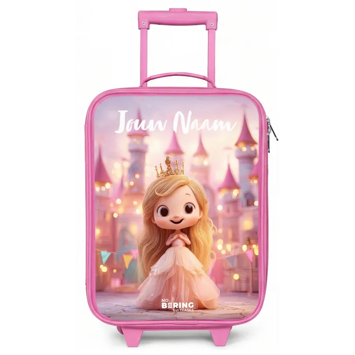 Prinses - Roze - Kasteel Kinderkoffer - Roze klein -zz3dotto