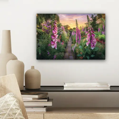 Vingerhoedskruid - Bloemen - Tuin canvas 2cm klein -sfeer6