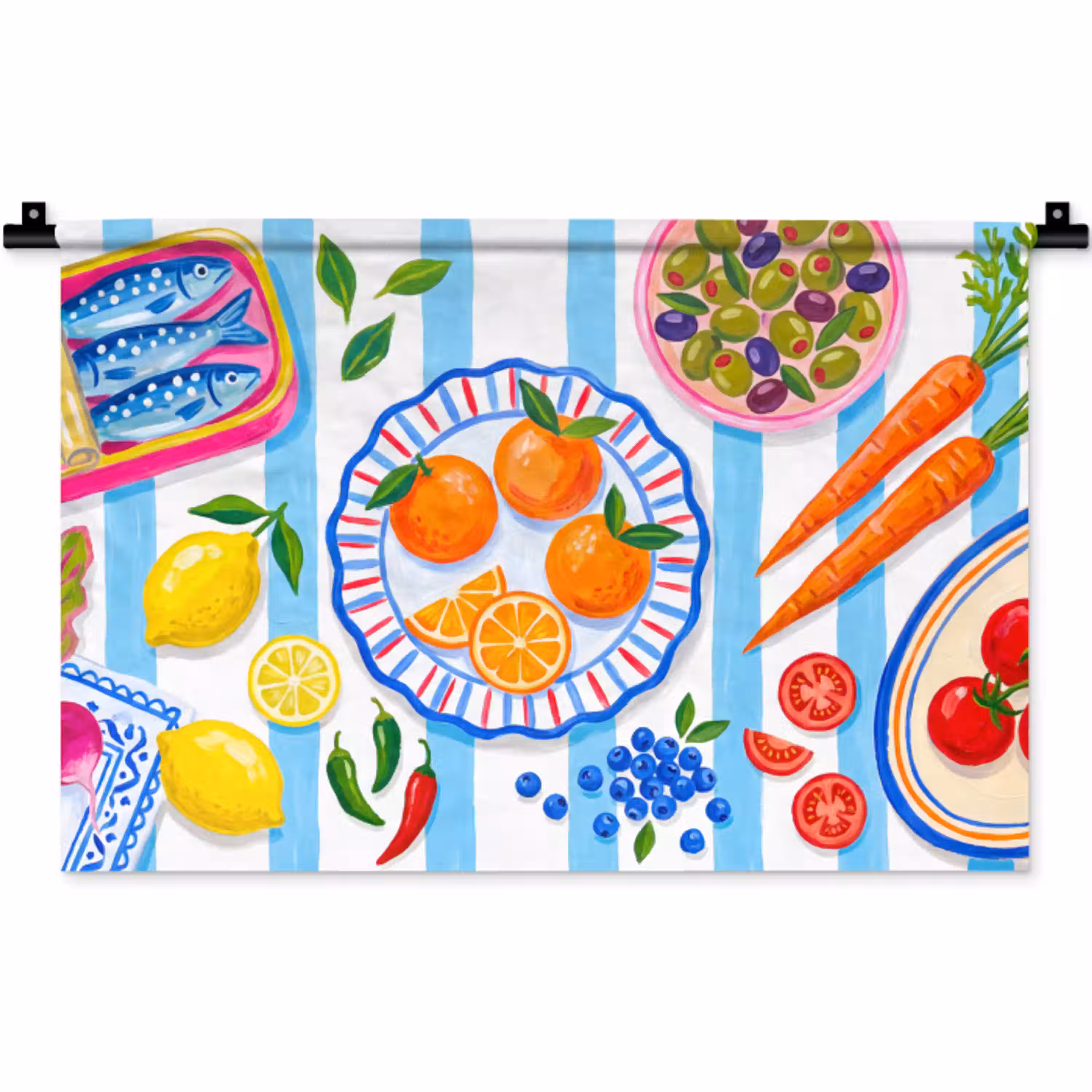 Eten - Vers - Illustratie Wandkleed katoen klein -zz3d
