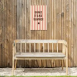 Zomer - Quote - Strepen Tuinposter op houten frame 2 cm dik klein -sfeer4