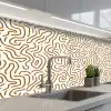 Minimalistisch - Patroon - Terracotta keuken achterwand 2 middel 871 -3d_schuin