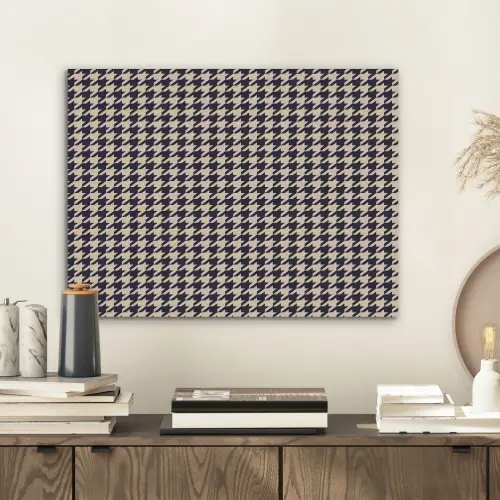 Plaid - Patroon - Ruit - Donkerblauw PET vilt klein 837 -sfeer1