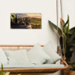 Wijn - Druiven - Heuvels - Landschap tuinposter los doek klein -sfeer7