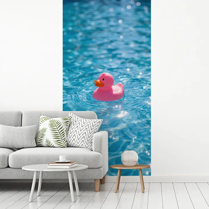 Badeend - Dobberend - Roze fotobehang vinyl groot -woonkamer