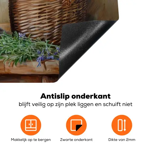 Lavendel - Brood - Stilleven Inductie beschermer vinyl 3mm klein -zzzzzzz-td-onderkant