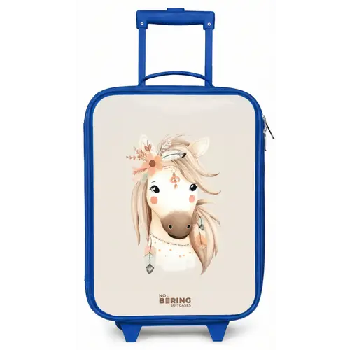 Bohemian paard in pastel kleuren Kinderkoffer - Blauw klein -zz3dotto