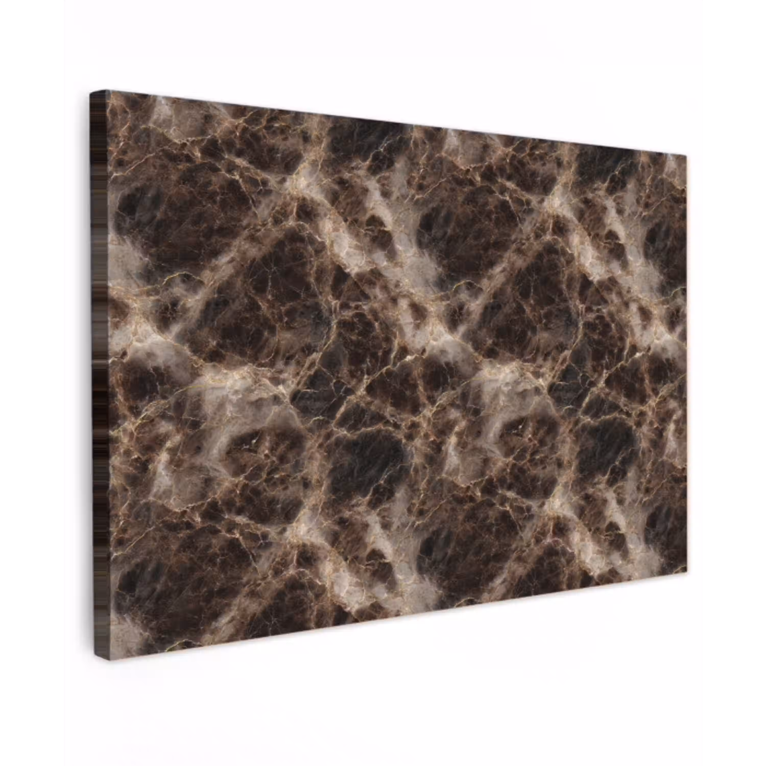 Bruin - Goud - Marmer canvas 2cm klein 34 -z3d