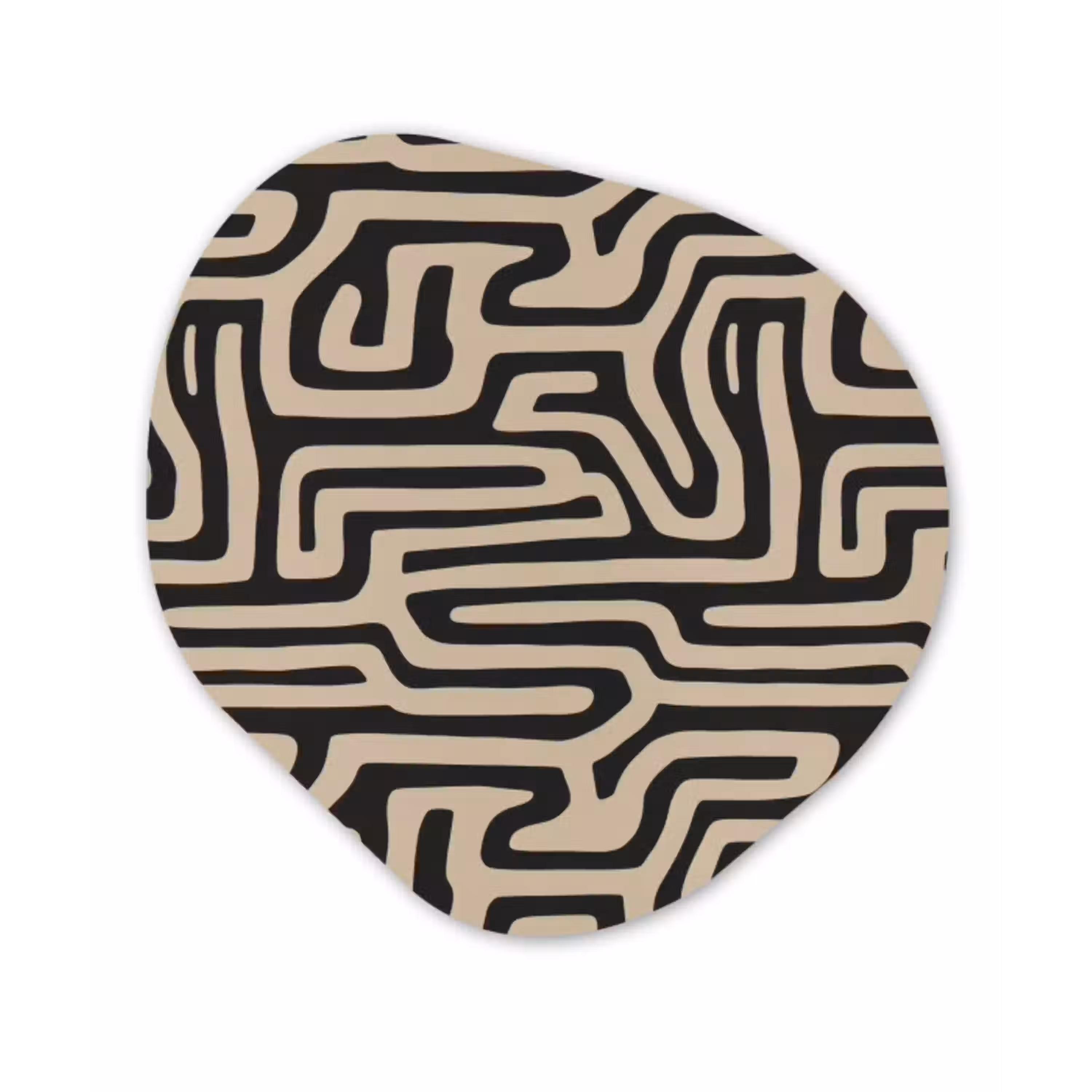 Grafisch - Lijnen - Zwart Wandcirkel Organisch Forex 3mm klein 629 -3d