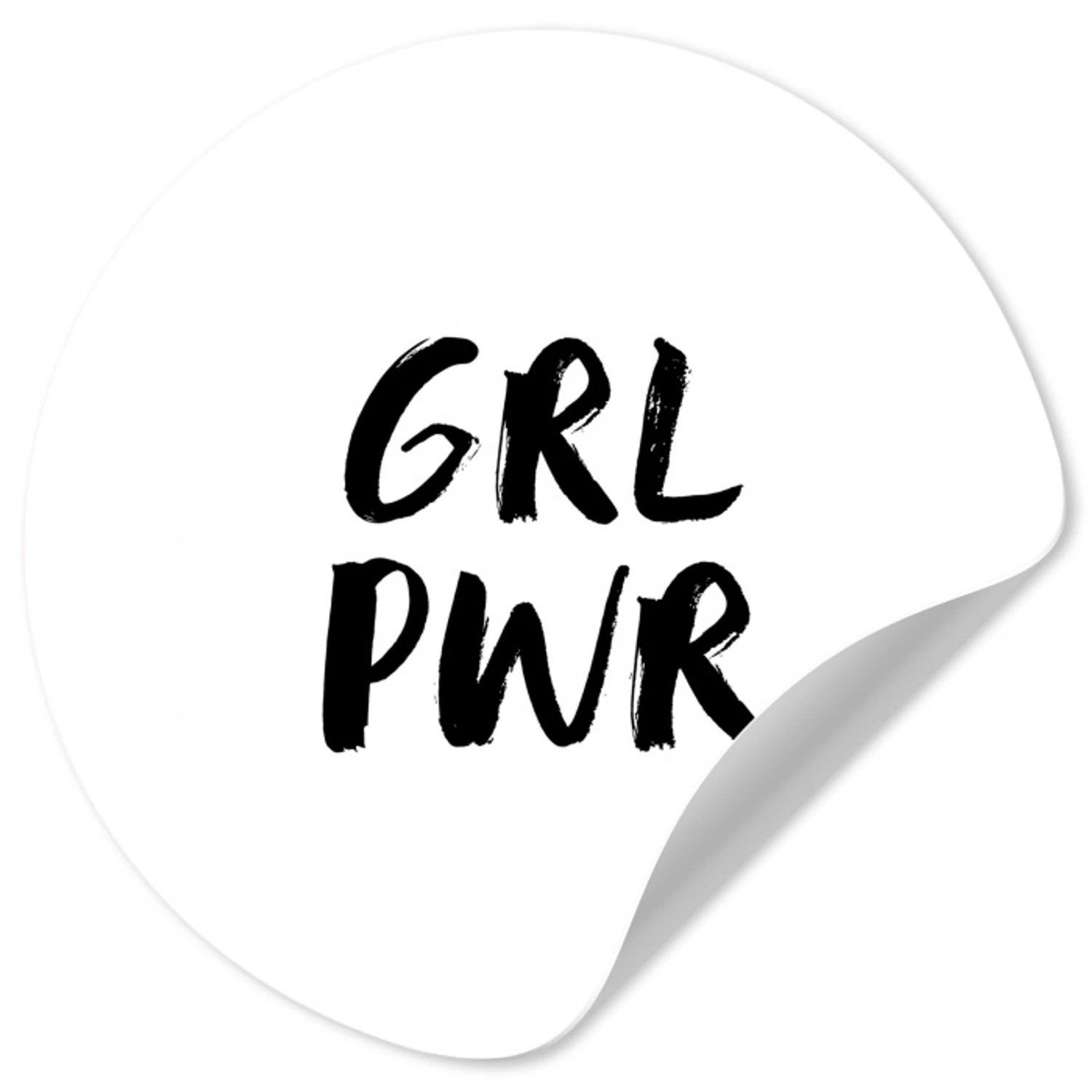 Spreuken - Grl pwr - Meisjes - Quotes - Kinderen Wandcirkel behangsticker klein -3d