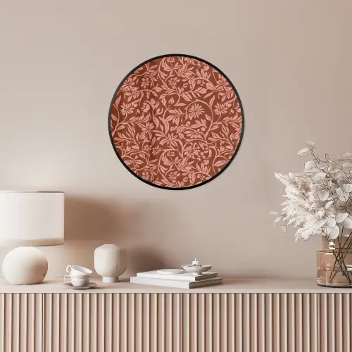 Bloemen - Print - Roze Fotolijst rond zonder passe partout klein 856 -sfeer3