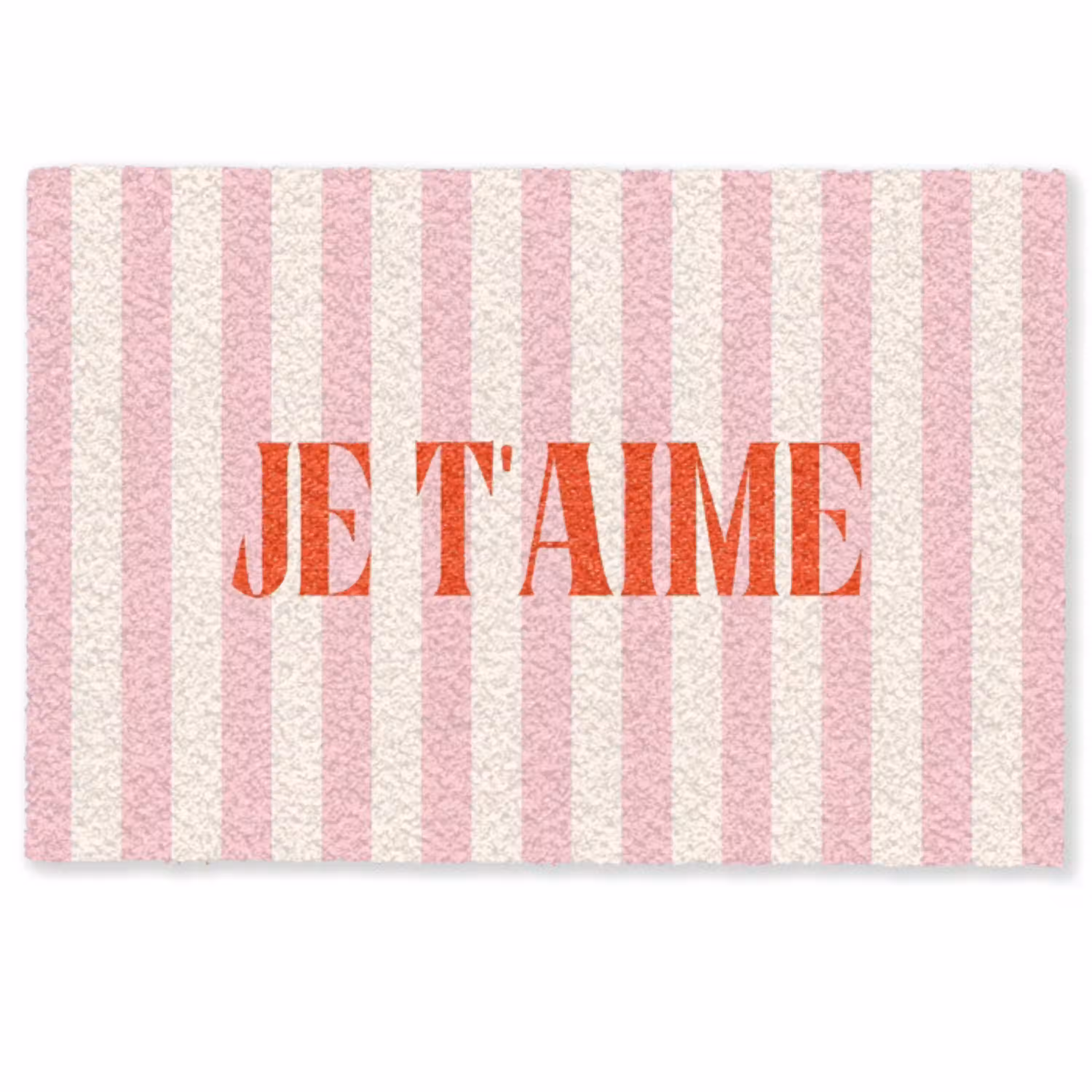 Zachtroze - Rood - Strepen - Je t'aime Deurmat klein -zkaufland3d