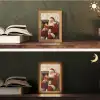 Kerst - Kerstman - Winter - Open Haard Light Box met kabel (Tafellamp) klein -sfeer3