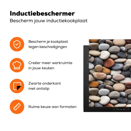 Rust - Zachte - Kleuren - Stenen Inductie beschermer vinyl 3mm klein 276 -zzzzzzz-td-ups