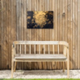 Bloemen - Takken - Goud - Sierlijk Tuinposter op houten frame 2 cm dik klein -sfeer4