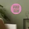 Tekst - Bold - Roze Akoestische PET Vilt - Rond klein -sfeer2
