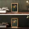 Bloemen - Vaas - Zwart Light Box met kabel (Tafellamp) klein -sfeer3