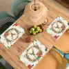 Kerstkrans - Hert - Hulst - Rood Placemat vinyl groot -zzsfeer5_Kitchenyeah-website