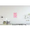 Lucky - Love - Valentijn - Roze textielposter latten blank klein -kinderkamer