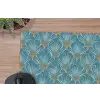 Symmetrisch - Patroon - Blauw muismat rubber klein 262 -closeup