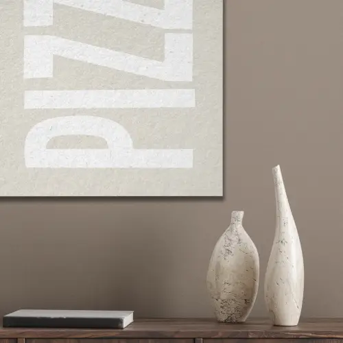 Pizza - Decoratie - Japandi - Wit PET vilt klein -sfeer6_closeup