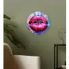 Graffiti - Lippen - Felroze - Geschilderd Wandcirkel plexiglas klein -sfeer3