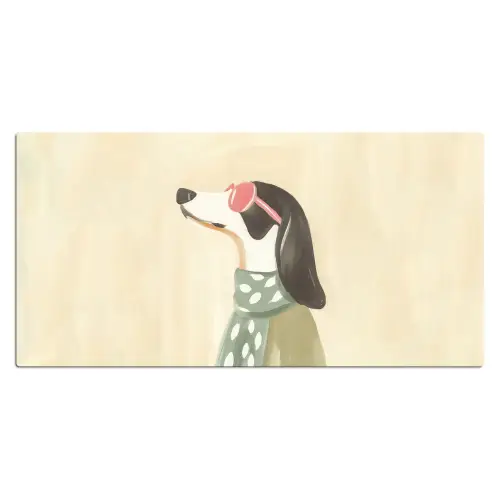 Hond - Zonnebril - Sjaal Muismat XXL klein -3d_leeg