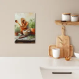 Potten - Kruiden - Hout KitchenYeah - Keuken - Canvas klein -sfeer1