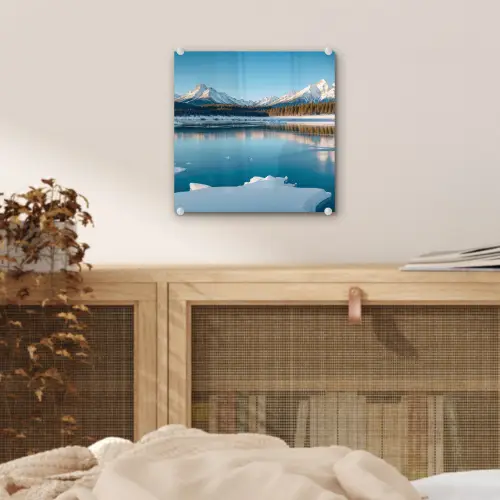 Landschap - Winter - Meer - Bergen - Uitzicht - IJs plexiglas 5mm klein -sfeer4