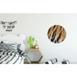 Tijgervacht - Klassiek - Zwart Wandcirkel aluminium klein -kinderkamer