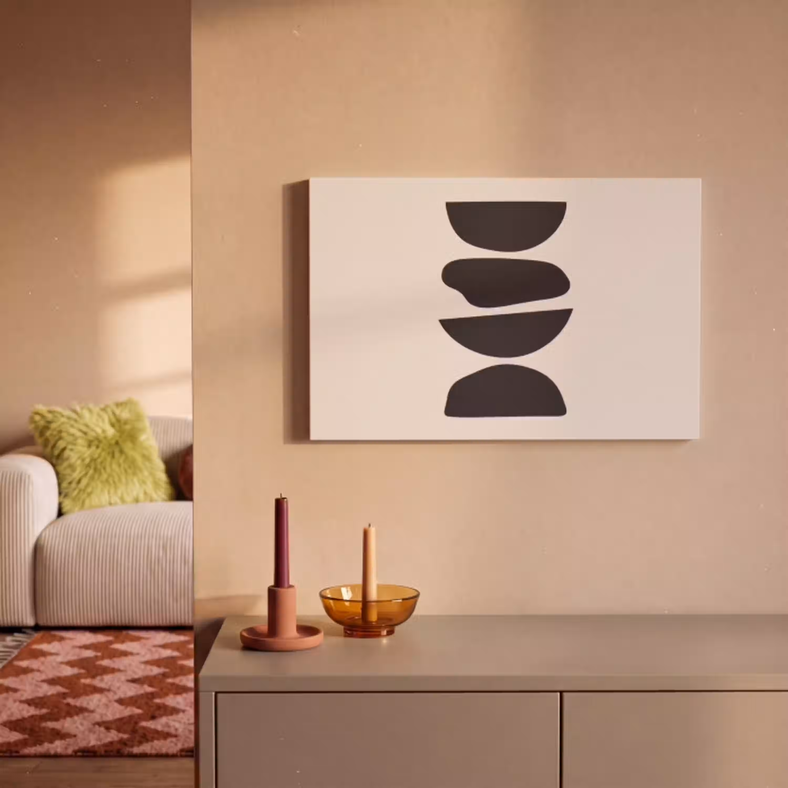 Vormen - Abstract - Modern canvas 2cm klein -sfeer1
