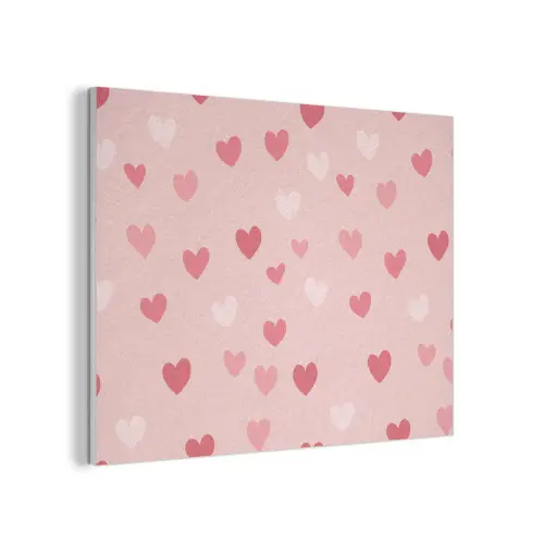 Hartjes - Patroon - Roze - Eenvoudig PET vilt klein -3d