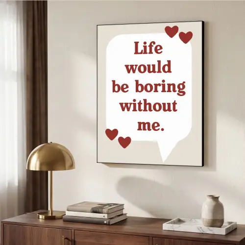 Quote - Tekstballon - Hartjes Textielframe - compleet frame klein -sfeer3