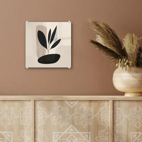 Plant - Beige - Japandi plexiglas 5mm klein -sfeer5