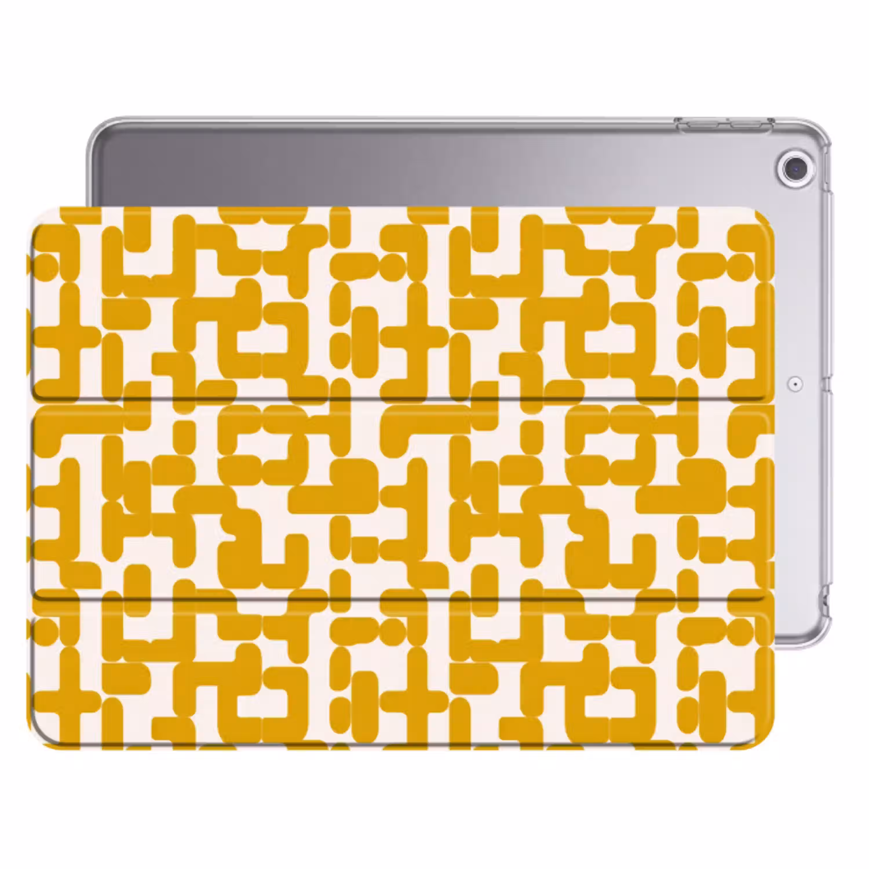 Geel - Beige - Patroon Apple iPad 2017 middel 1172 -threedimensional_3d_global