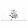 Lelies - Elegant - Zwart - Wit Muismat XXL klein -3d_leeg
