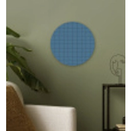 Ruiten - Geometrisch - Blauw Wandcirkel kunststof plaat 5mm dik klein 188 -sfeer3